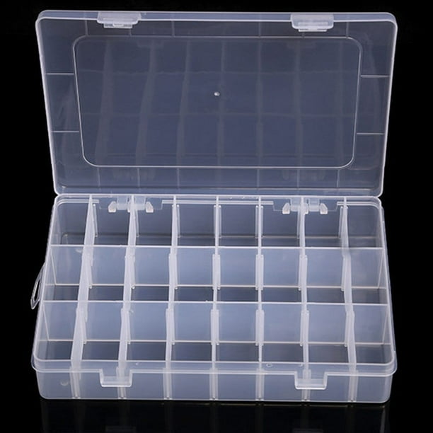 10 15 24 Compartments Clear Plastic Storage Box Screw Jewelry Bead Container 10 15 24 Compartments Clear Plastic Storage Box Screw Jewelry Bead Container